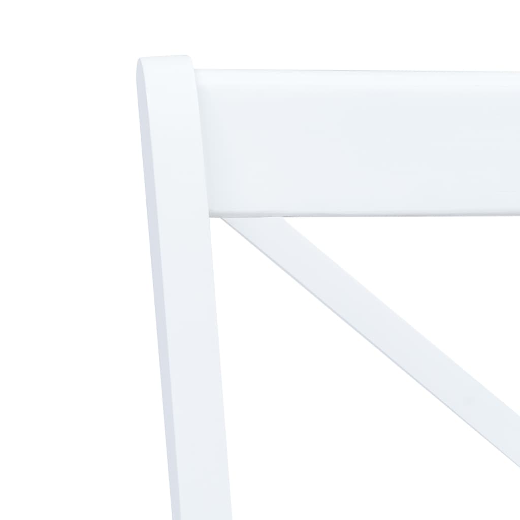 Eetkamerstoelen 4 st massief rubberwood naturel en wit is nu te koop bij PeponiXL, paradijselijk wonen!
