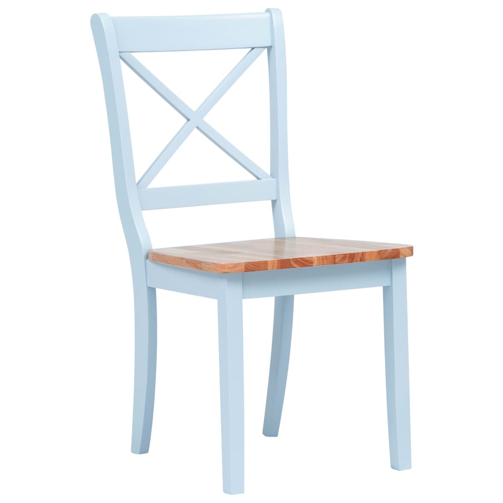 Eetkamerstoelen 2 st massief rubberwood grijs en naturel is nu te koop bij PeponiXL, paradijselijk wonen!