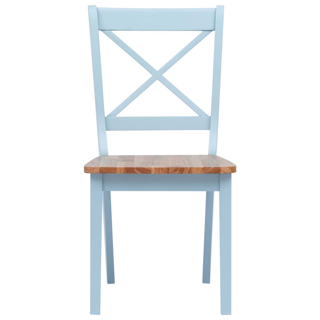 Eetkamerstoelen 2 st massief rubberwood grijs en naturel is nu te koop bij PeponiXL, paradijselijk wonen!