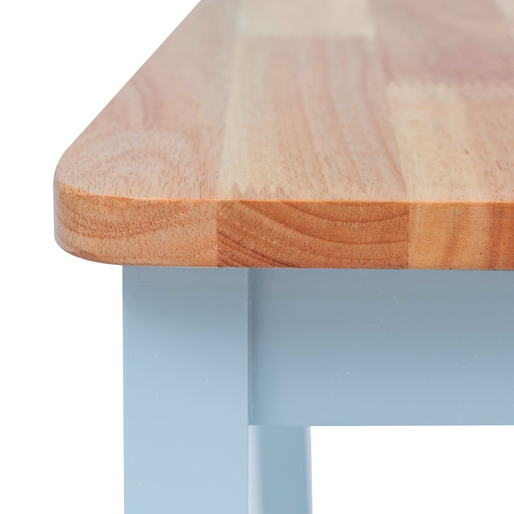 Eetkamerstoelen 2 st massief rubberwood grijs en naturel is nu te koop bij PeponiXL, paradijselijk wonen!