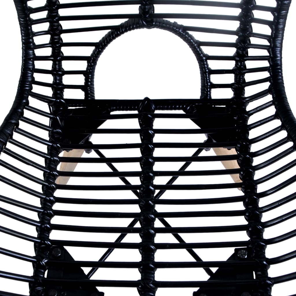 Eetkamerstoelen 6 st natuurlijk rattan zwart is nu te koop bij PeponiXL, paradijselijk wonen!