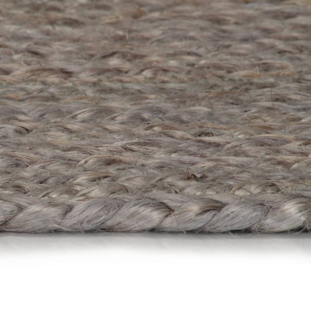Vloerkleed handgemaakt rond 150 cm jute grijs is nu te koop bij PeponiXL, paradijselijk wonen!