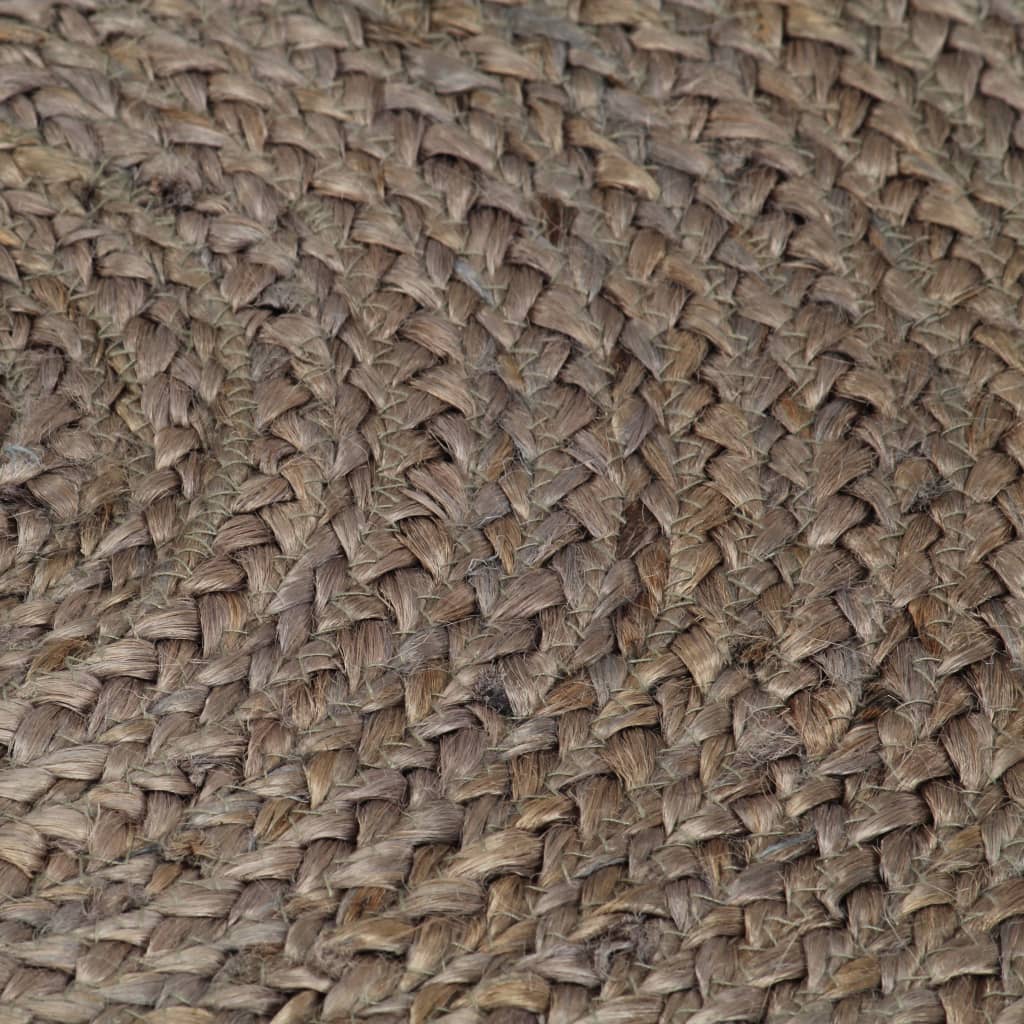 Vloerkleed handgemaakt rond 150 cm jute grijs is nu te koop bij PeponiXL, paradijselijk wonen!