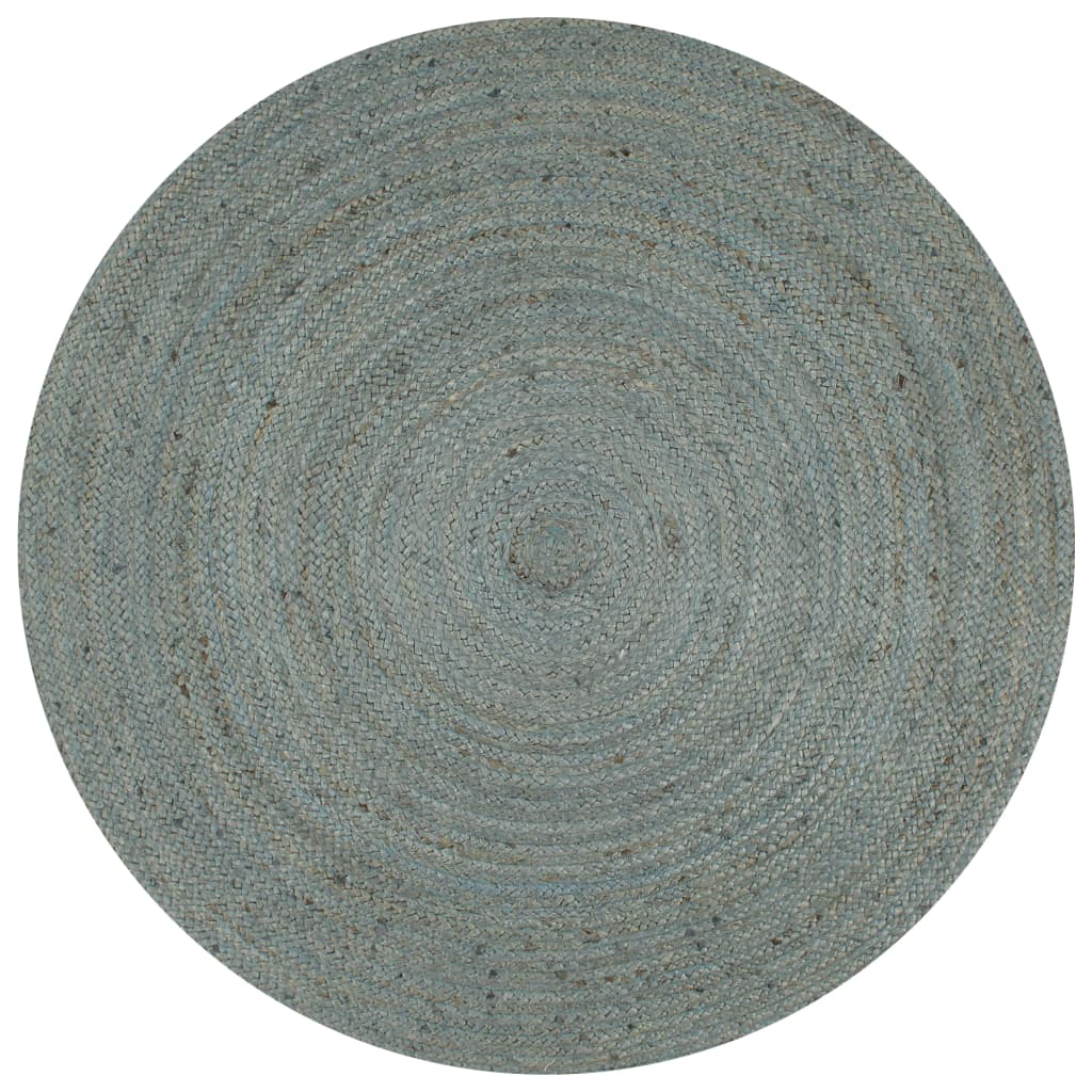 Vloerkleed handgemaakt rond 150 cm jute olijfgroen is nu te koop bij PeponiXL, paradijselijk wonen!