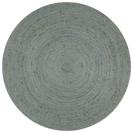 Vloerkleed handgemaakt rond 150 cm jute olijfgroen is nu te koop bij PeponiXL, paradijselijk wonen!