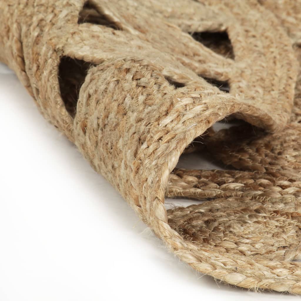 Vloerkleed handgemaakt 90 cm gevlochten jute is nu te koop bij PeponiXL, paradijselijk wonen!