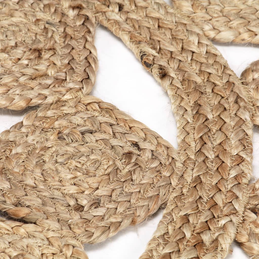 Vloerkleed handgemaakt 90 cm gevlochten jute is nu te koop bij PeponiXL, paradijselijk wonen!