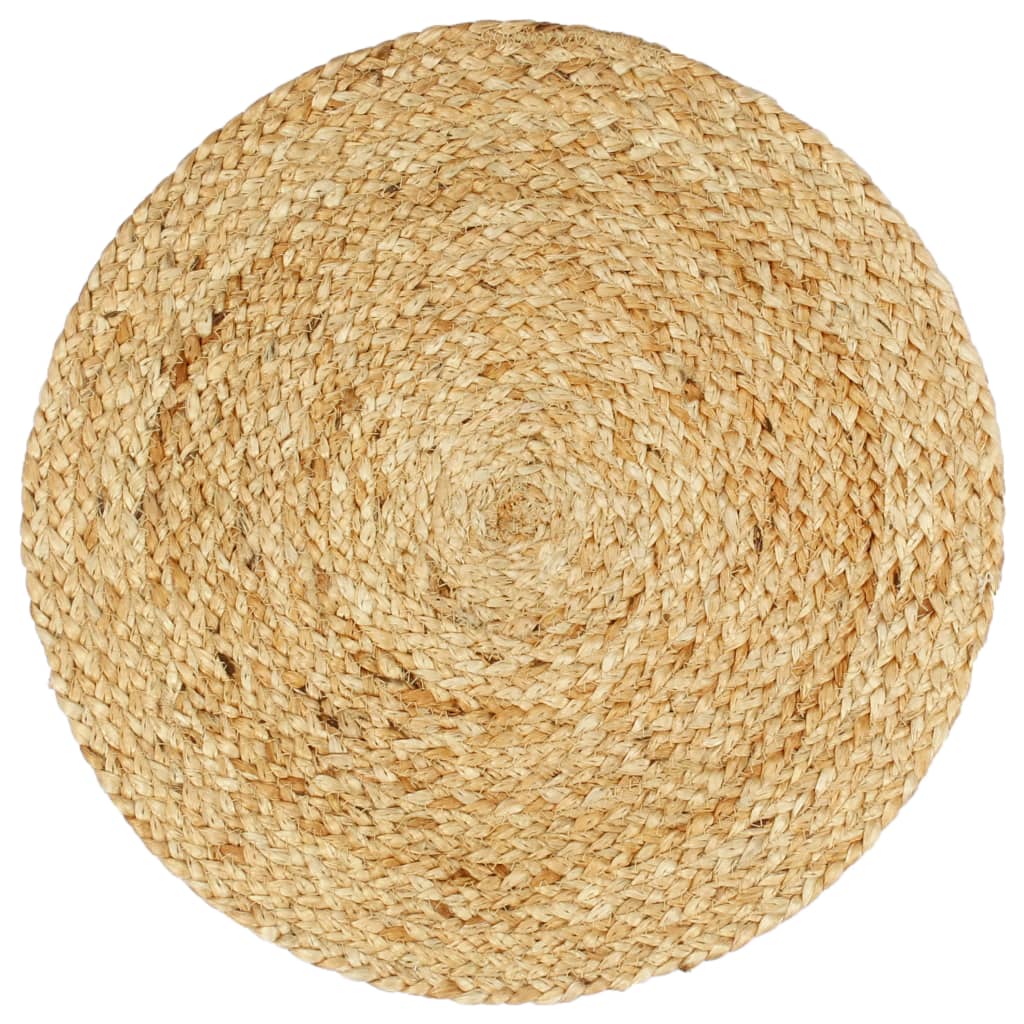Placemats 6 st rond 38 cm jute natuurlijk is nu te koop bij PeponiXL, paradijselijk wonen!