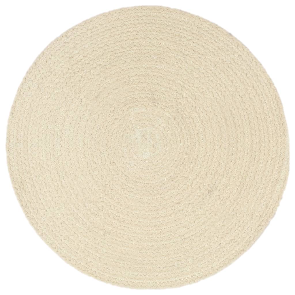 Placemats 6 st rond 38 cm katoen natuurlijk is nu te koop bij PeponiXL, paradijselijk wonen!