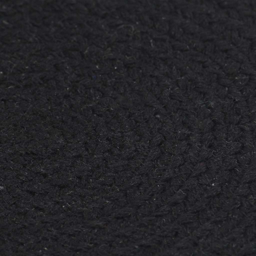 Placemats 4 st rond 38 cm katoen effen zwart is nu te koop bij PeponiXL, paradijselijk wonen!