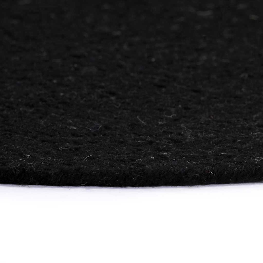 Placemats 4 st rond 38 cm katoen effen zwart is nu te koop bij PeponiXL, paradijselijk wonen!