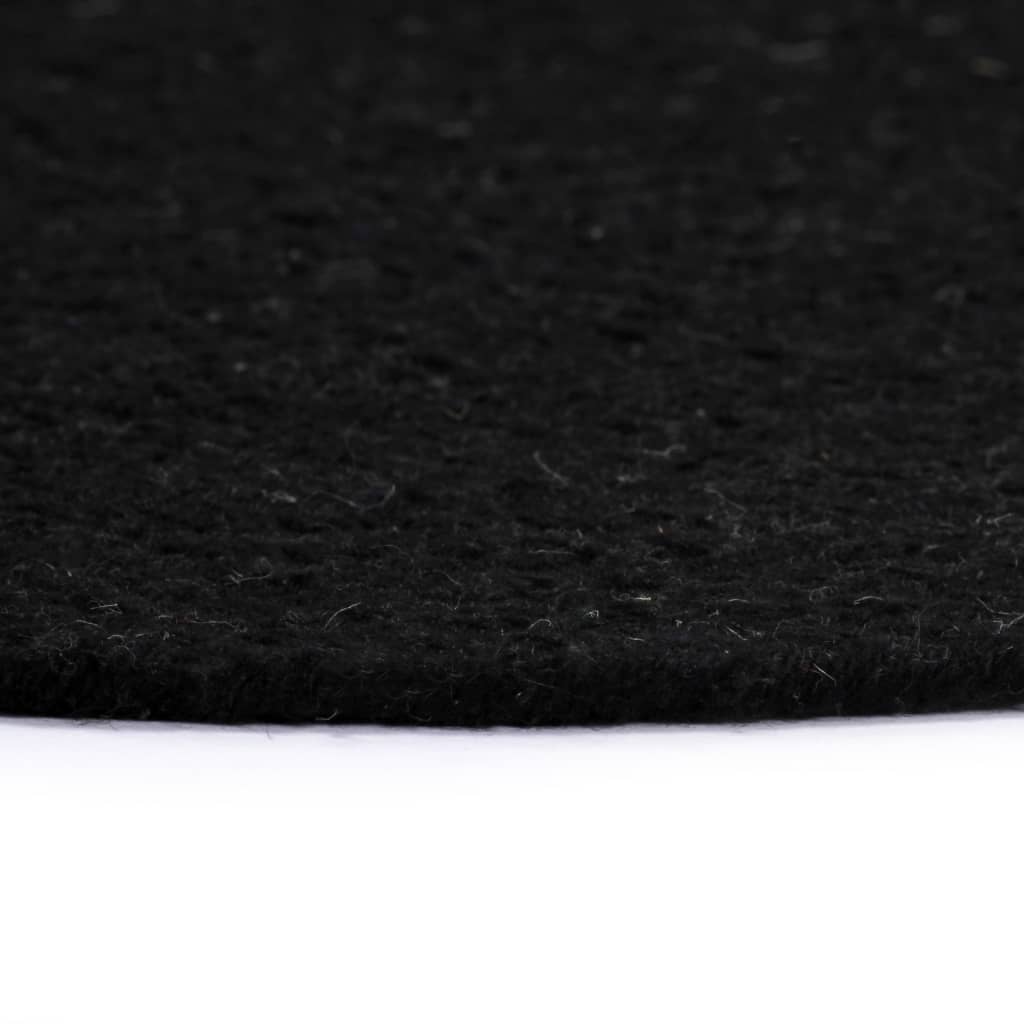 Placemats 6 st rond 38 cm katoen effen zwart is nu te koop bij PeponiXL, paradijselijk wonen!