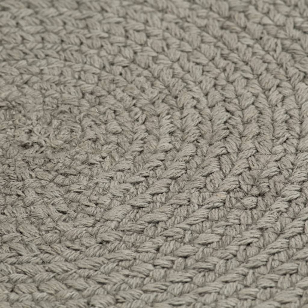Placemats 4 st rond 38 cm katoen effen grijs is nu te koop bij PeponiXL, paradijselijk wonen!