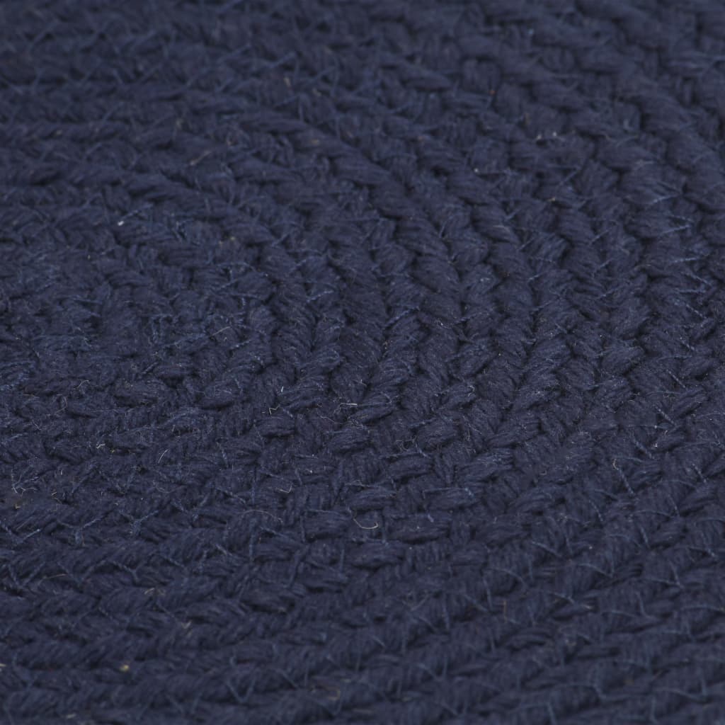 Placemats 4 st rond 38 cm katoen effen marineblauw is nu te koop bij PeponiXL, paradijselijk wonen!