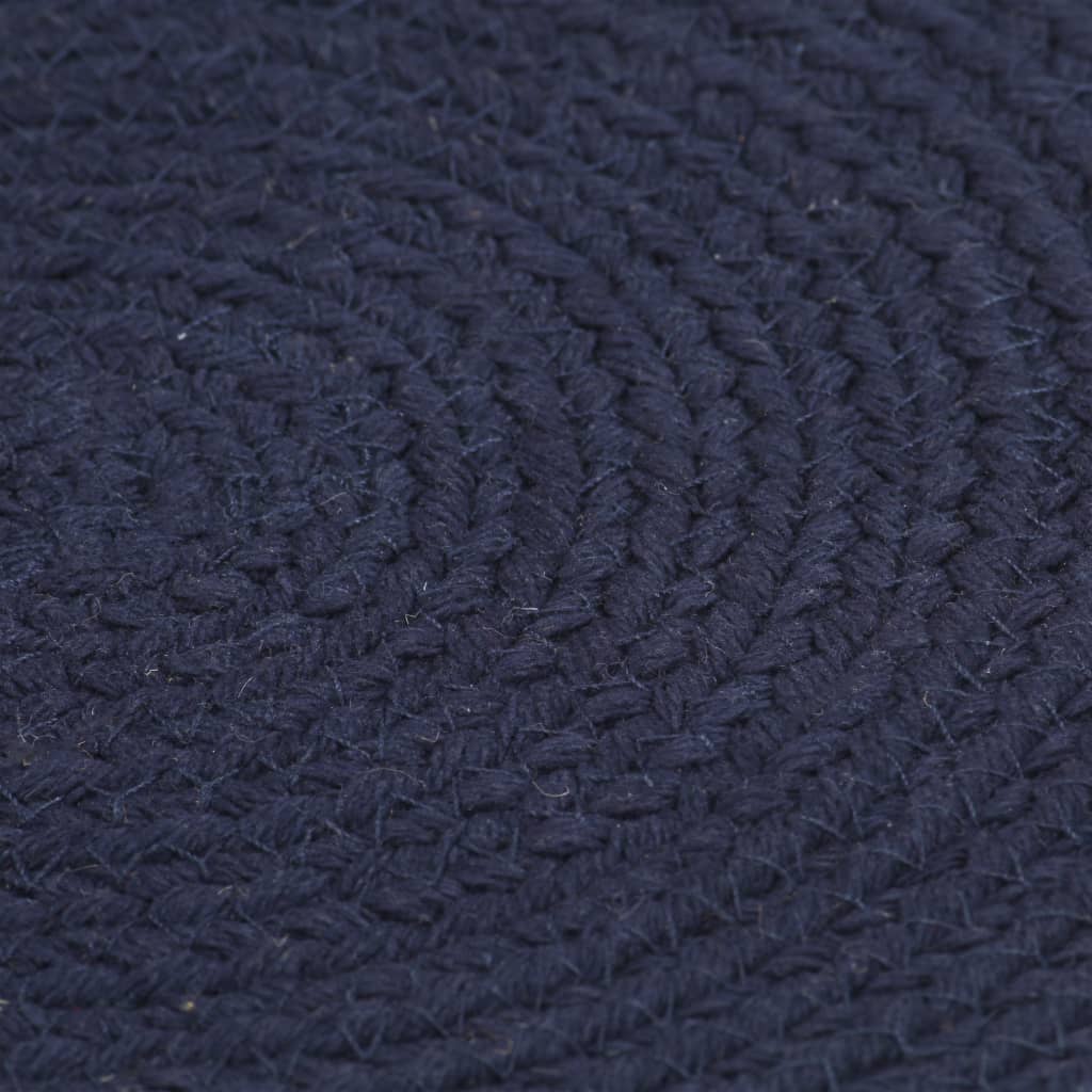 Placemats 6 st rond 38 cm katoen effen marineblauw is nu te koop bij PeponiXL, paradijselijk wonen!