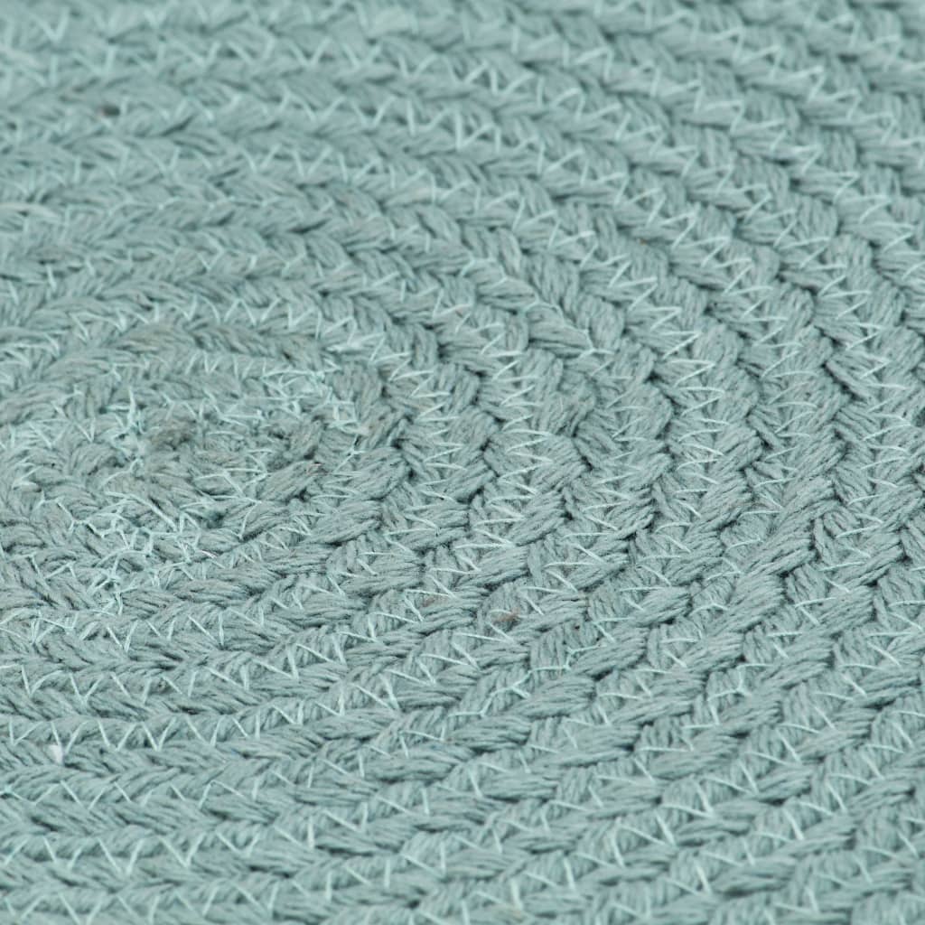Placemats 4 st rond 38 cm katoen effen groen is nu te koop bij PeponiXL, paradijselijk wonen!