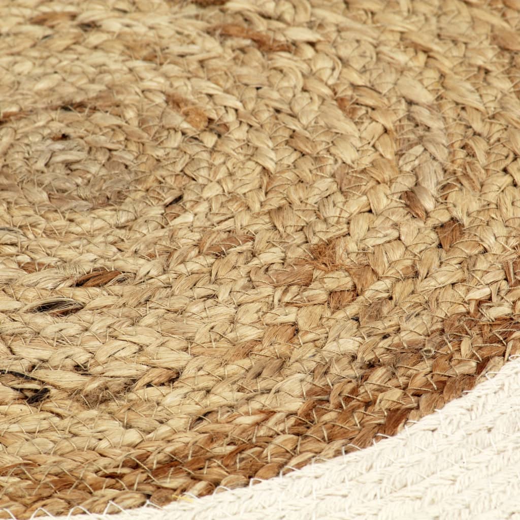 Placemats 4 st rond 38 cm jute en katoen natuurlijk is nu te koop bij PeponiXL, paradijselijk wonen!