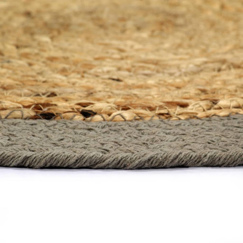 Placemats 4 st 38 cm jute en katoen natuurlijk en grijs is nu te koop bij PeponiXL, paradijselijk wonen!