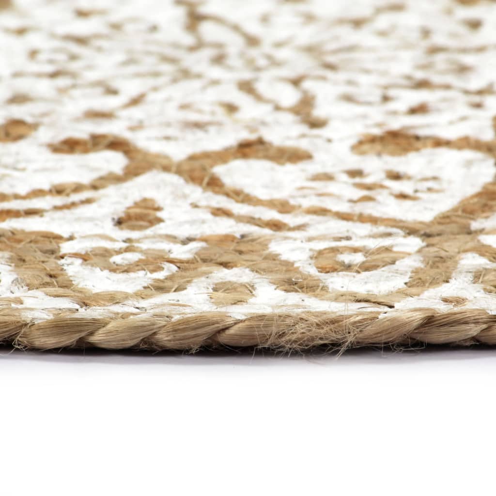 Placemats 4 st rond 38 cm jute wit is nu te koop bij PeponiXL, paradijselijk wonen!