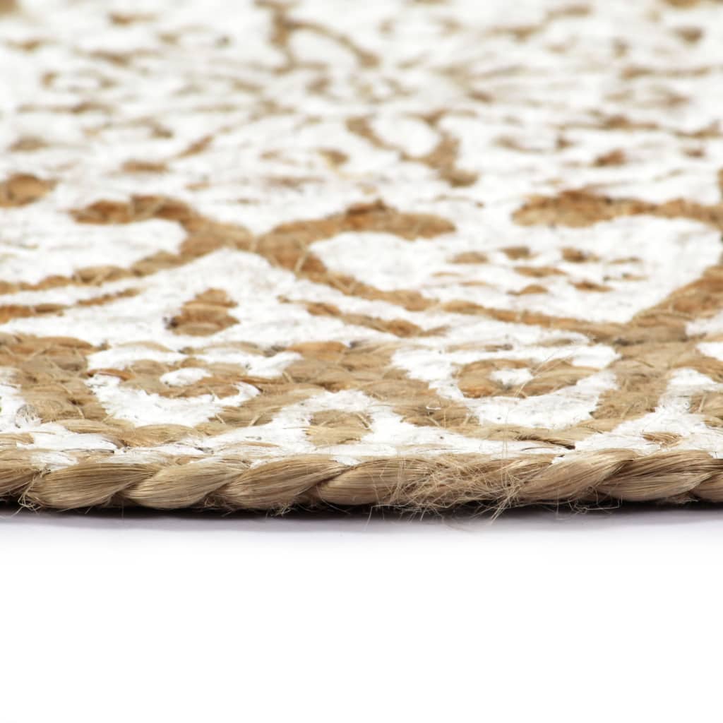 Placemats 6 st rond 38 cm jute wit is nu te koop bij PeponiXL, paradijselijk wonen!