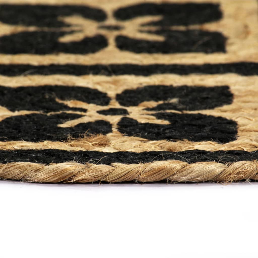 Placemats 4 st rond 38 cm jute zwart is nu te koop bij PeponiXL, paradijselijk wonen!