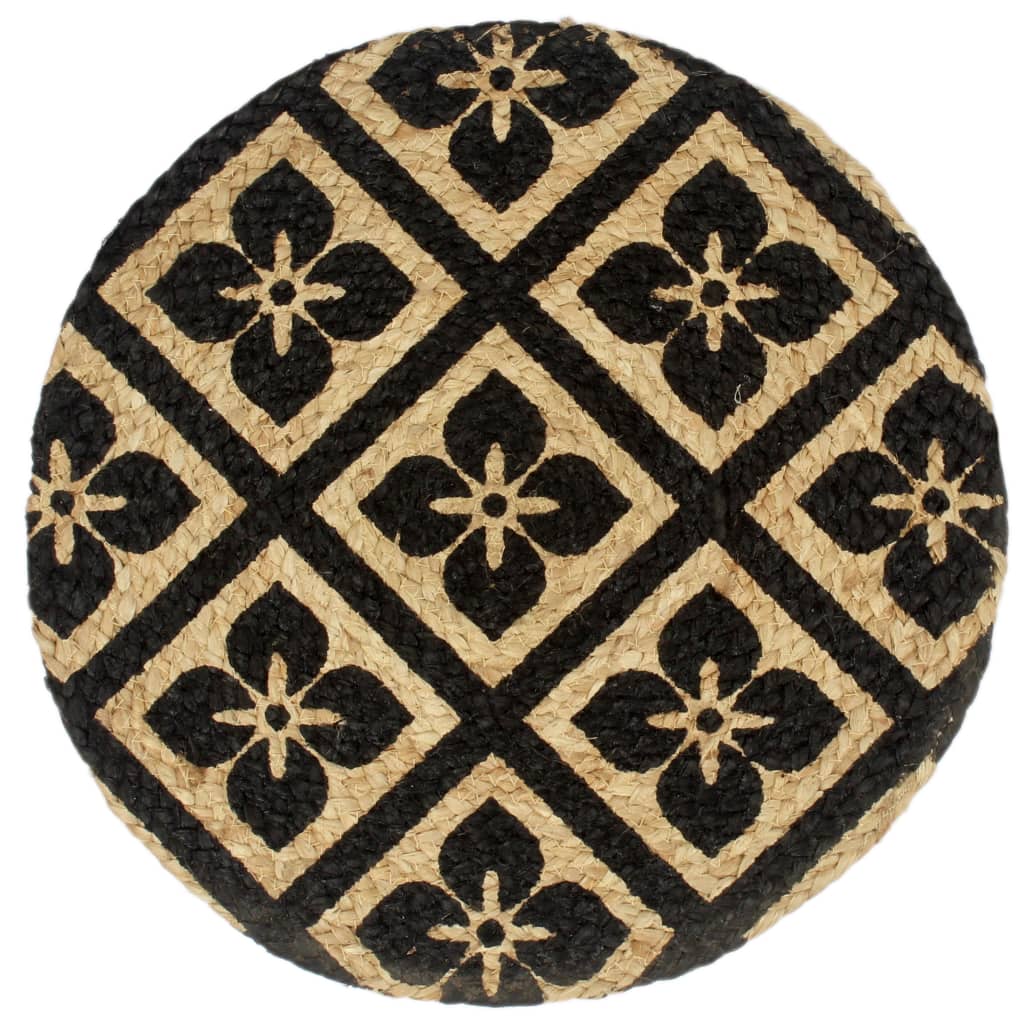 Placemats 6 st rond 38 cm jute zwart is nu te koop bij PeponiXL, paradijselijk wonen!