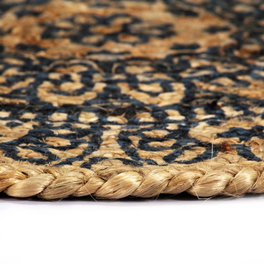Placemats 4 st rond 38 cm jute donkerblauw is nu te koop bij PeponiXL, paradijselijk wonen!