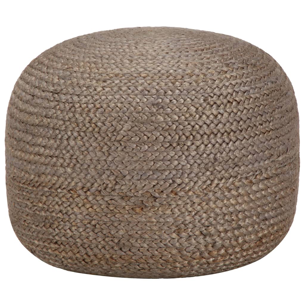Poef handgemaakt 45x30 cm jute lichtgrijs is nu te koop bij PeponiXL, paradijselijk wonen!