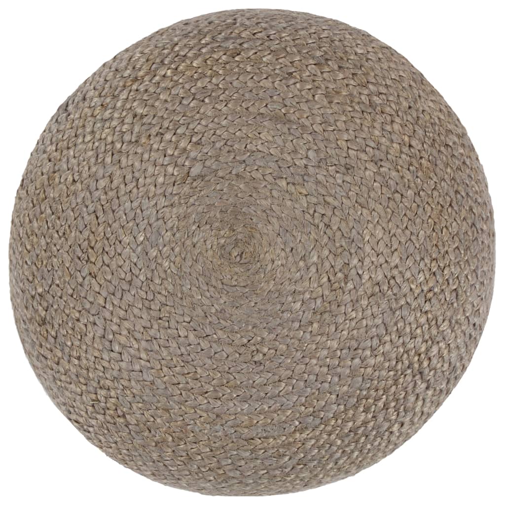 Poef handgemaakt 45x30 cm jute lichtgrijs is nu te koop bij PeponiXL, paradijselijk wonen!