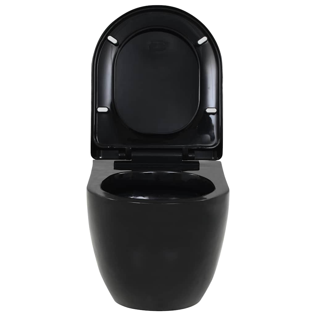 Hangend toilet met verborgen stortbak keramiek zwart is nu te koop bij PeponiXL, paradijselijk wonen!