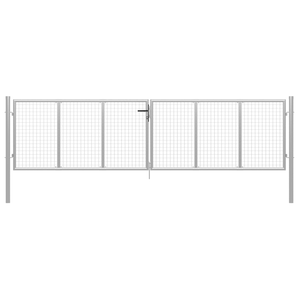Tuinpoort gegalvaniseerd staal 400x100 cm zilver is nu te koop bij PeponiXL, paradijselijk wonen!