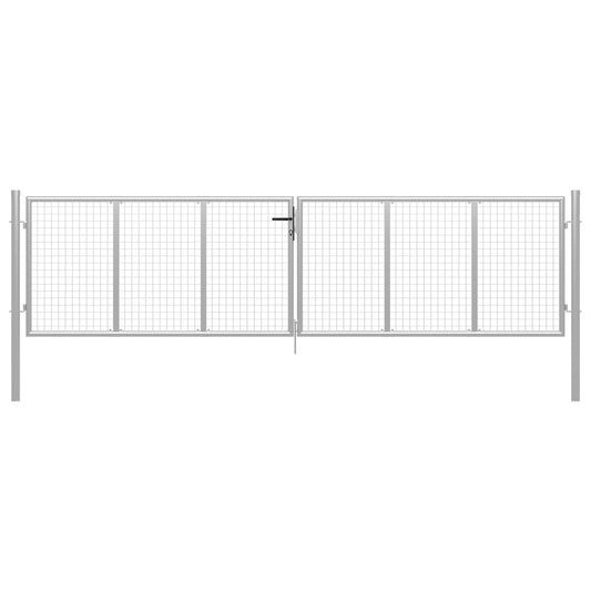 Tuinpoort gegalvaniseerd staal 400x100 cm zilver is nu te koop bij PeponiXL, paradijselijk wonen!