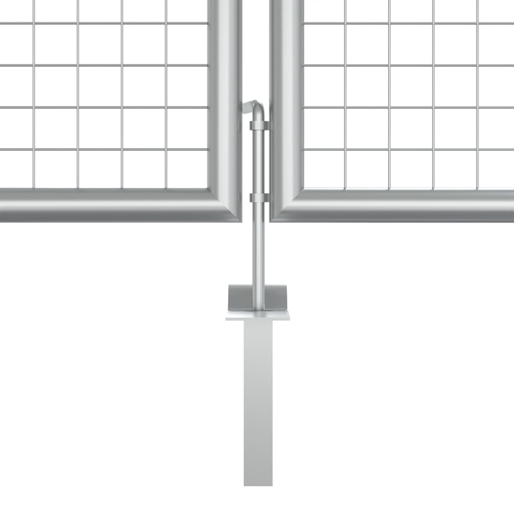 Tuinpoort gegalvaniseerd staal 400x125 cm zilver is nu te koop bij PeponiXL, paradijselijk wonen!