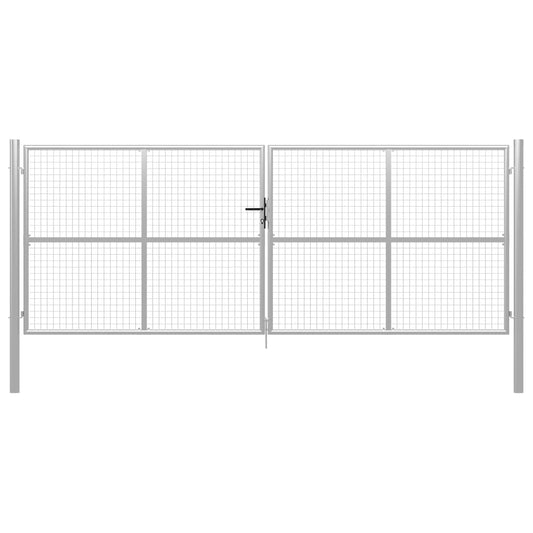 Tuinpoort gegalvaniseerd staal 400x150 cm zilver is nu te koop bij PeponiXL, paradijselijk wonen!