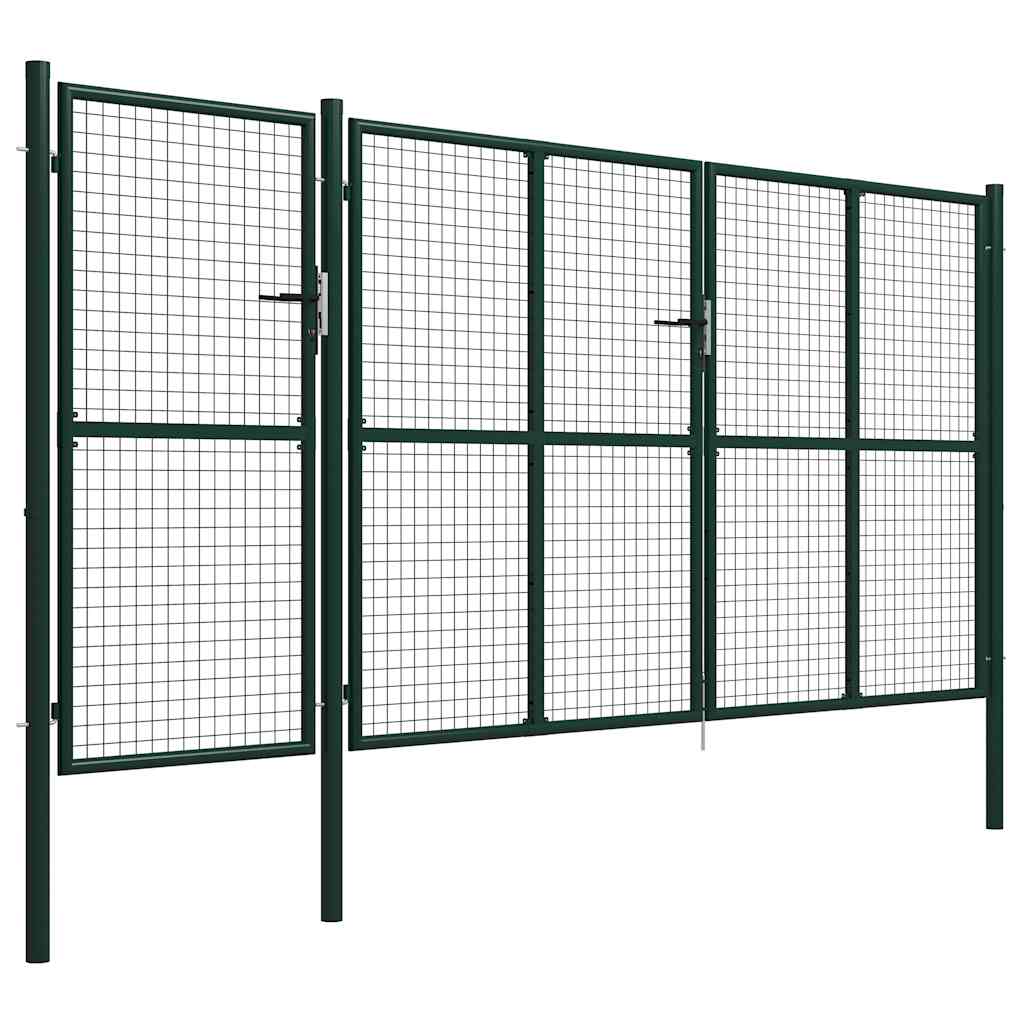 Tuinpoort staal 400x200 cm groen is nu te koop bij PeponiXL, paradijselijk wonen!