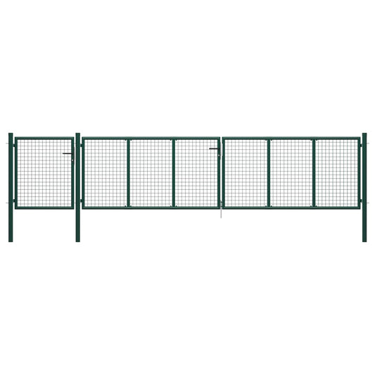 Tuinpoort staal 500x100 cm groen is nu te koop bij PeponiXL, paradijselijk wonen!