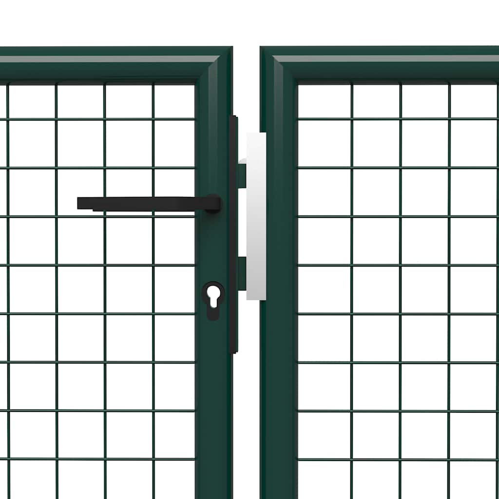 Tuinpoort staal 500x150 cm groen is nu te koop bij PeponiXL, paradijselijk wonen!