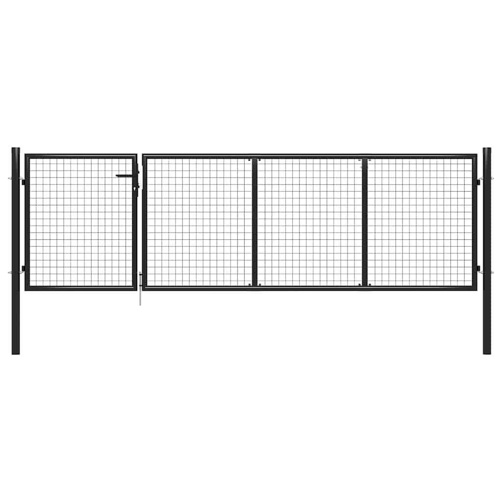 Tuinpoort staal 350x100 cm antraciet is nu te koop bij PeponiXL, paradijselijk wonen!