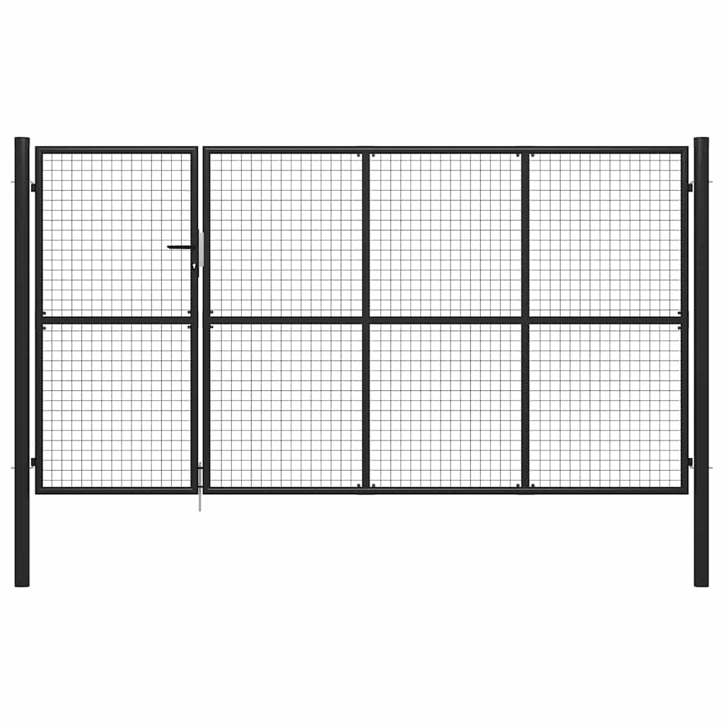 Tuinpoort staal 350x150 cm antraciet is nu te koop bij PeponiXL, paradijselijk wonen!