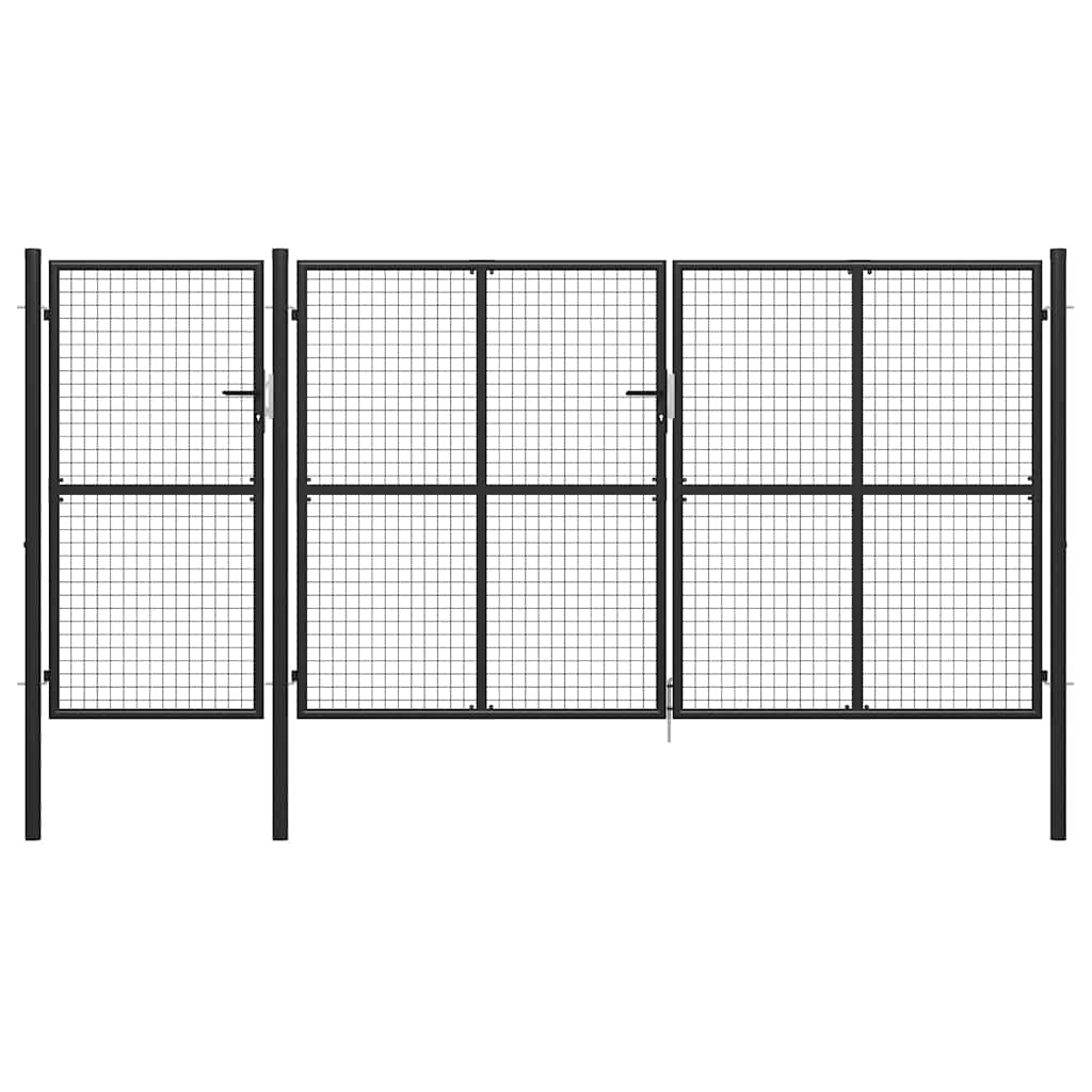 Poort 400x150 cm staal antraciet is nu te koop bij PeponiXL, paradijselijk wonen!