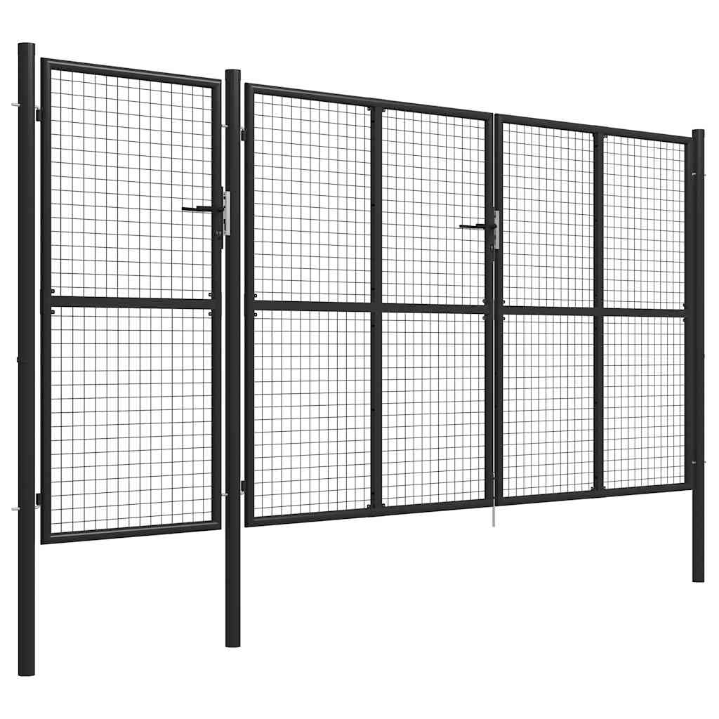 Poort 400x150 cm staal antraciet is nu te koop bij PeponiXL, paradijselijk wonen!