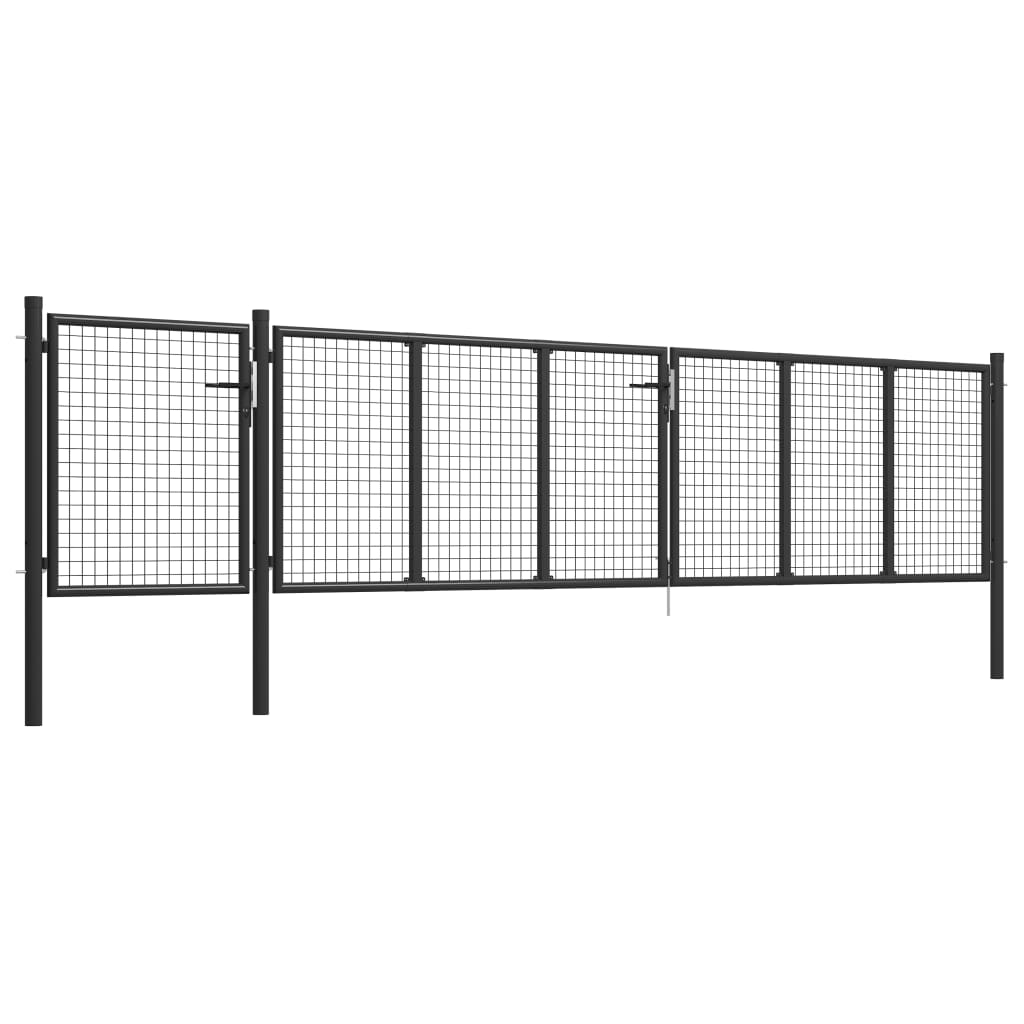 Poort 500x75 cm staal antraciet is nu te koop bij PeponiXL, paradijselijk wonen!
