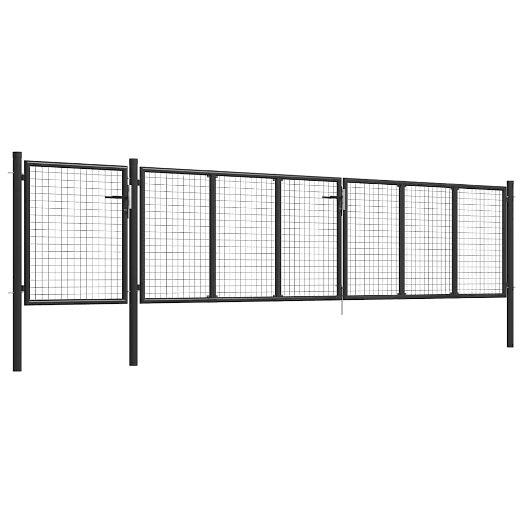 Poort 500x100 cm staal antraciet is nu te koop bij PeponiXL, paradijselijk wonen!