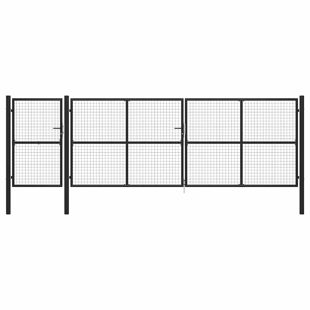 Poort 500x150 cm staal antraciet is nu te koop bij PeponiXL, paradijselijk wonen!