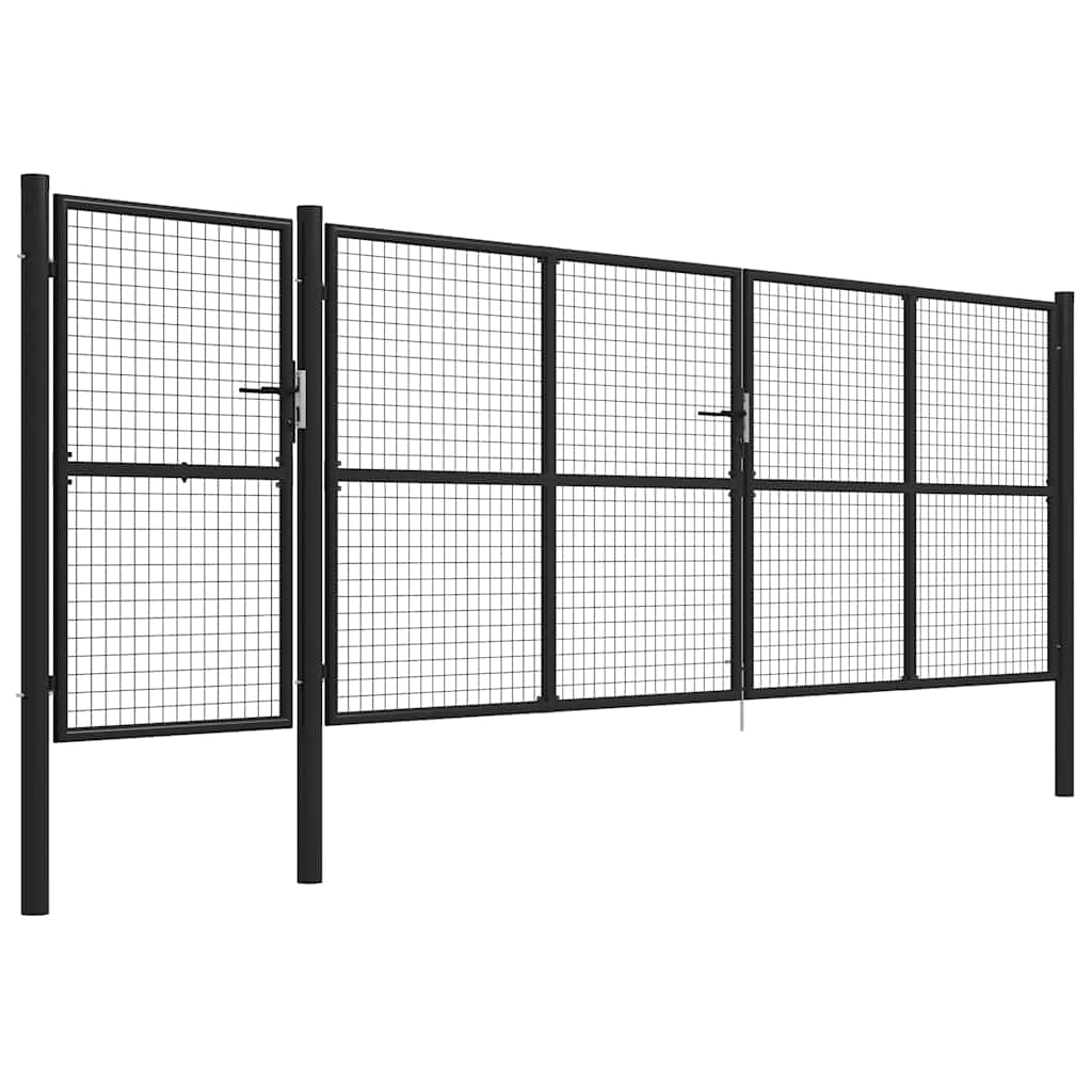 Poort 500x150 cm staal antraciet is nu te koop bij PeponiXL, paradijselijk wonen!