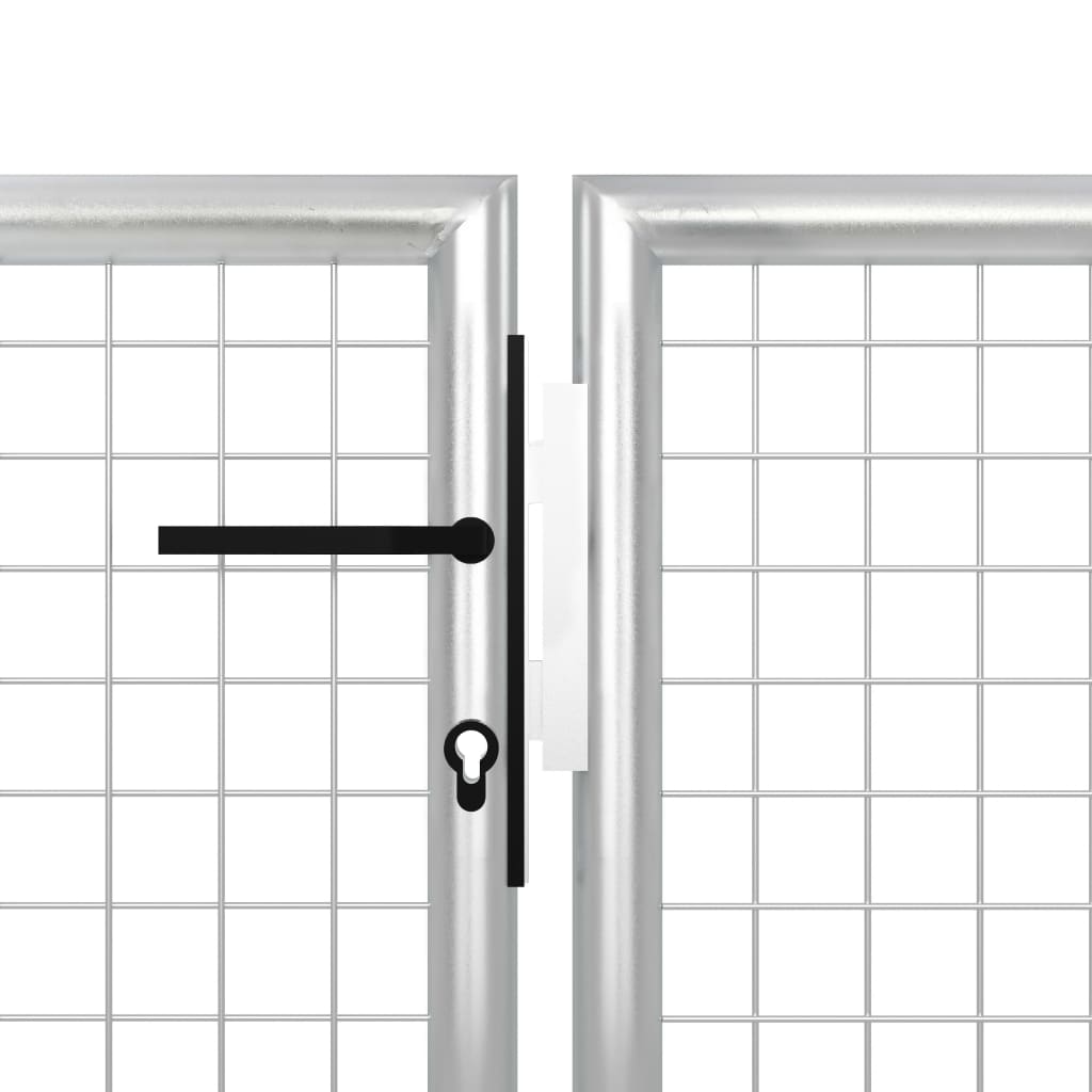 Tuinpoort staal 500x75 cm zilver is nu te koop bij PeponiXL, paradijselijk wonen!