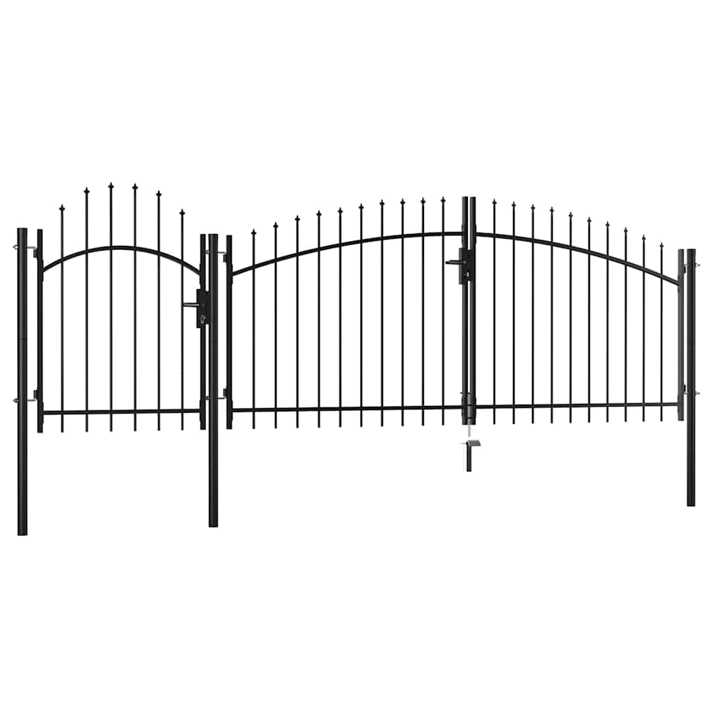 Tuinpoort Woerden staal 1,5x4 m zwart is nu te koop bij PeponiXL, paradijselijk wonen!
