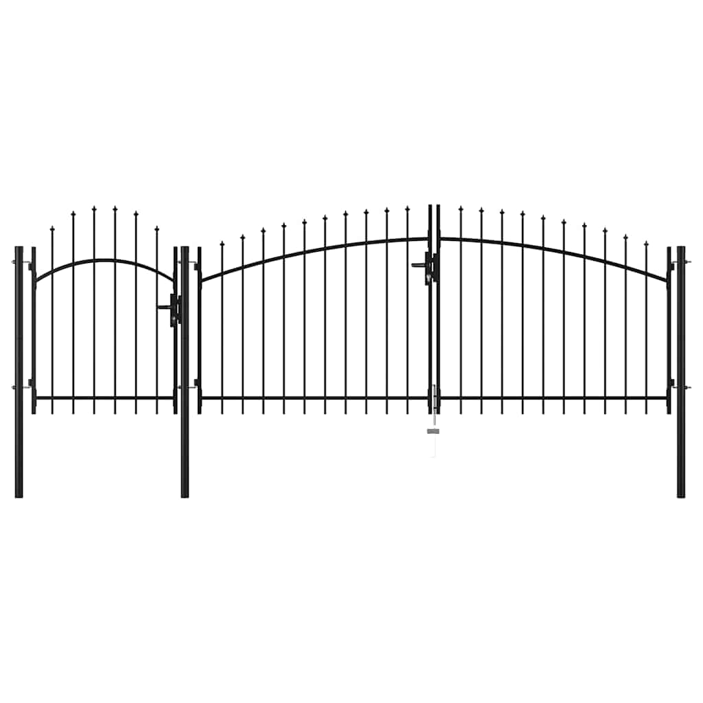 Tuinpoort Woerden staal 1,5x4 m zwart is nu te koop bij PeponiXL, paradijselijk wonen!