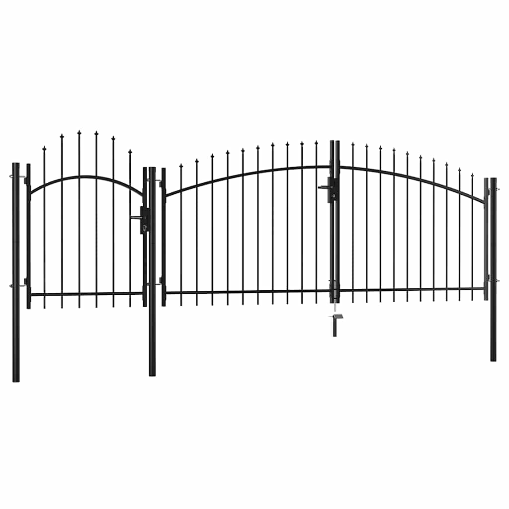 Tuinpoort Woerden staal 1,75x4 m zwart is nu te koop bij PeponiXL, paradijselijk wonen!