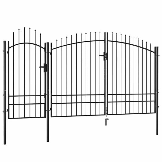 Tuinpoort Woerden staal 1,95x4 m zwart is nu te koop bij PeponiXL, paradijselijk wonen!